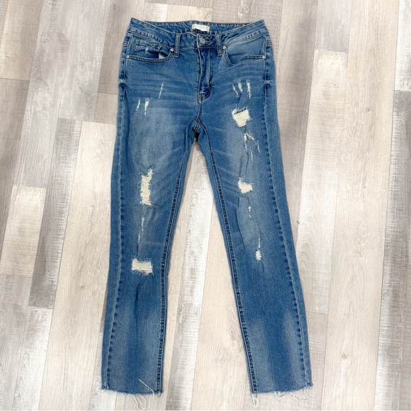 Altard state distressed medium wash high rise raw hem skinny ❤️ - Picture 3 of 7